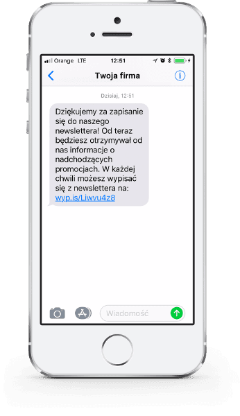Przykład funkcji Opt-Out SMS