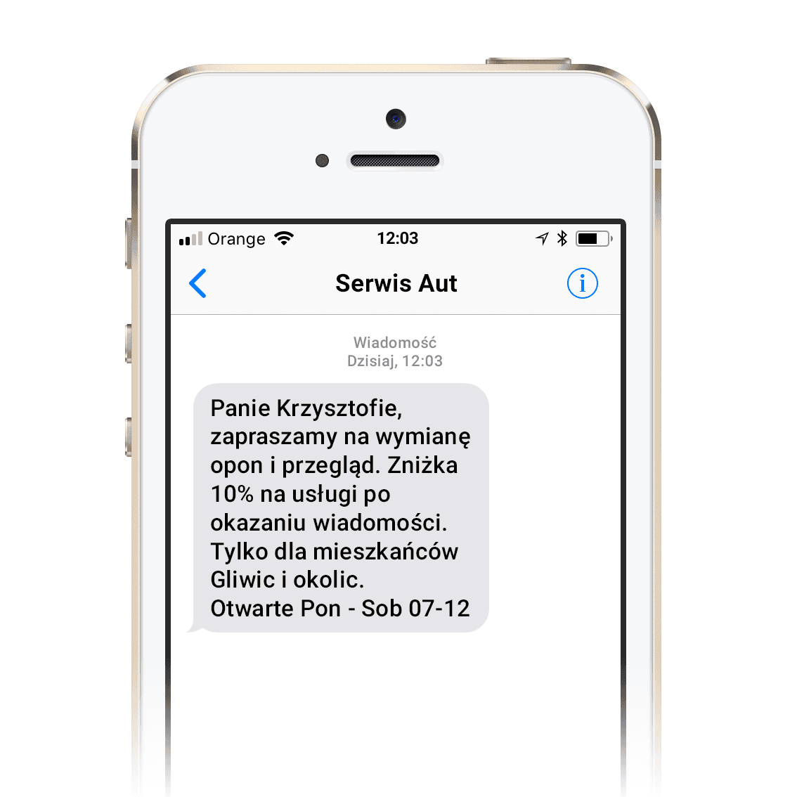 Personalizowana kampania SMS dla serwisu samochodowego 
