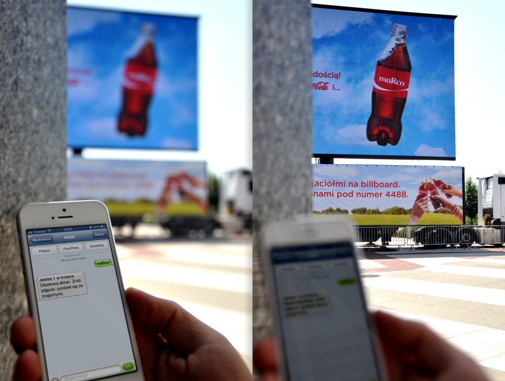 Akcja Coca-Cola, w której wykorzystano Short code SMSAPI