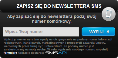 Widget Newsletter SMS