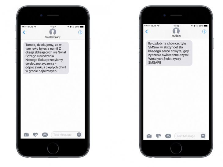 SMSAPI SMS z życzeniami na Boże Narodzenie i Nowy Rok