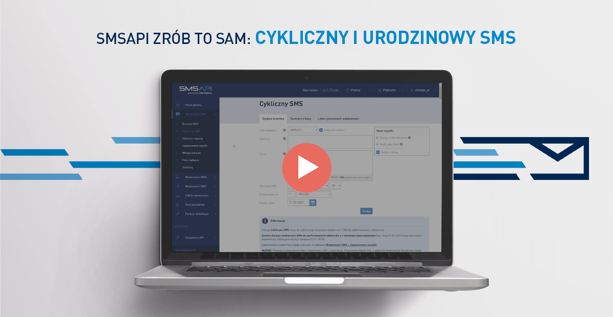 Zrób to sam #09 – SMS Urodzinowy i Cykliczny (poradnik wideo)