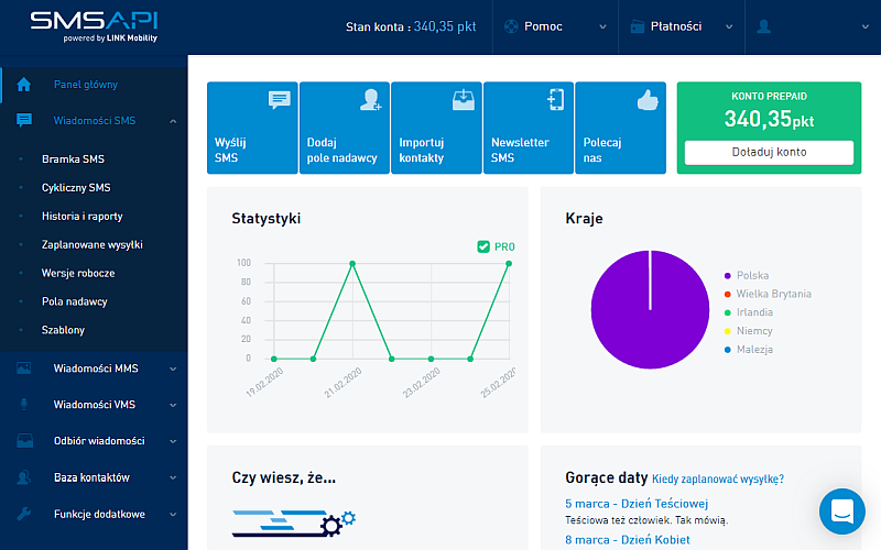 SMSAPI Panel Klienta Wysyłka i Odbiór SMS z Komputera