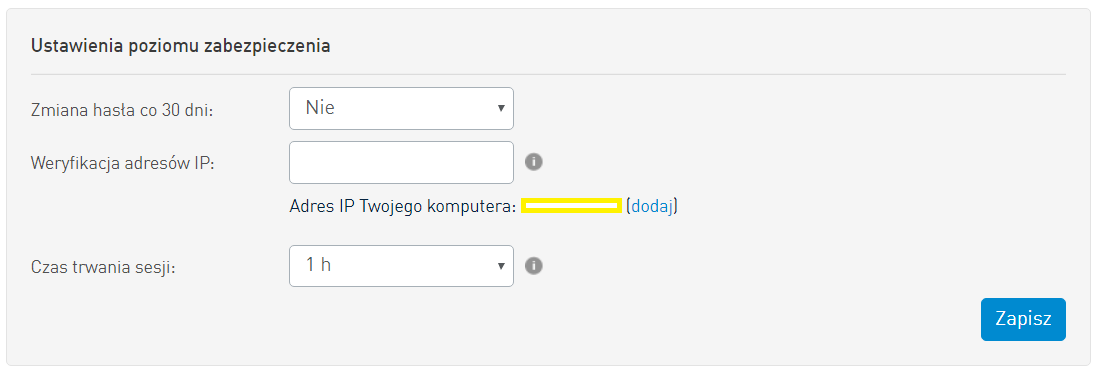 SMSAPI Weryfikacja Adresow IP Whitelist