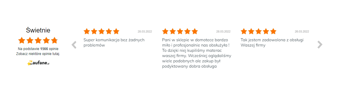 Wigdet z opiniami Zaufane.pl