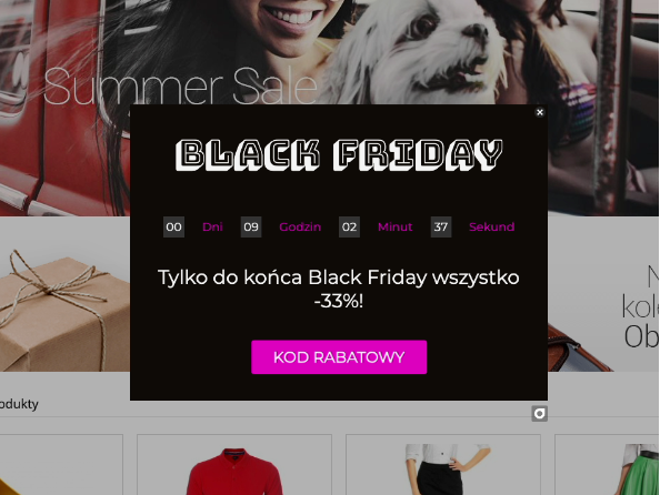 Zegar odliczający koniec Black Friday w e-commerce