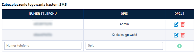 Logowanie SMS SMSAPI