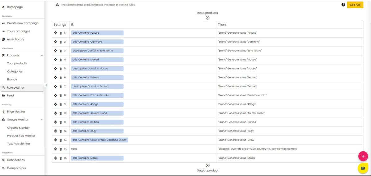 Feed produktowy: automatyzacja w Sembot