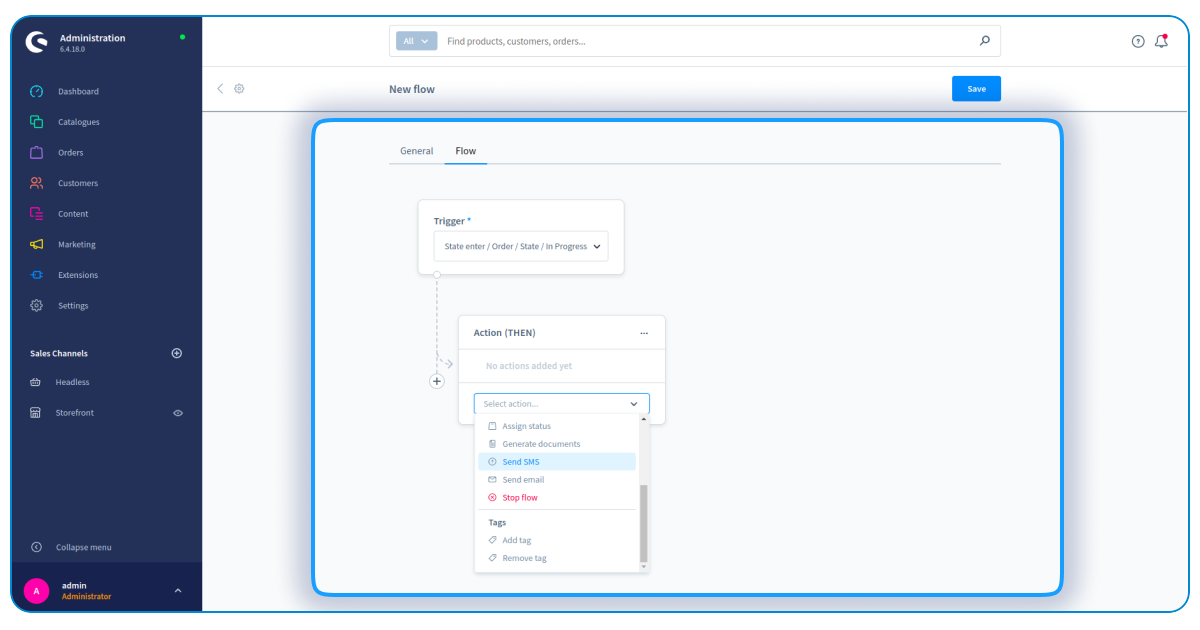 SMS w Shopware GrowFlow