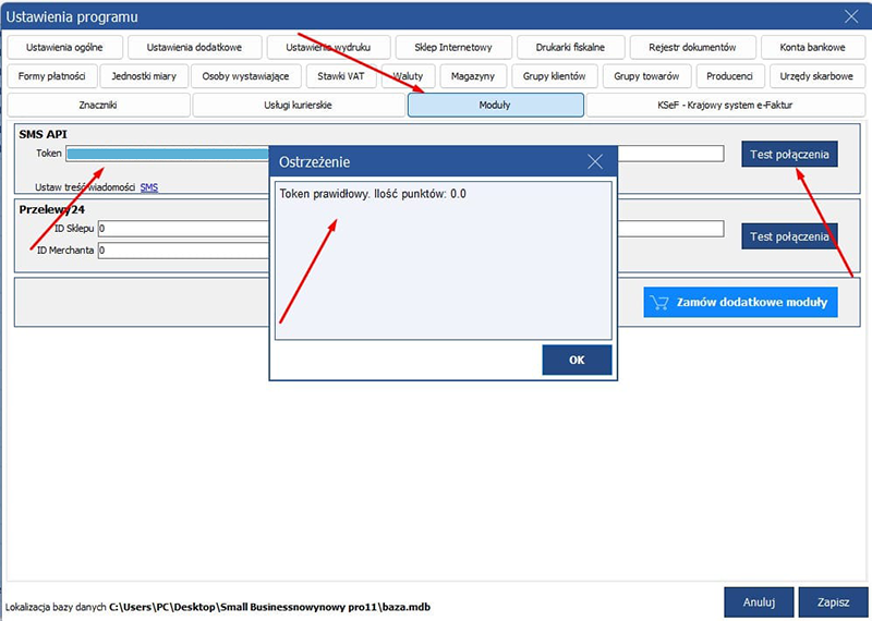 Połącz SMSAPI i Faktura Small Business