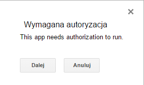 Autoryzacja skryptu SMSAPI w Google Mail