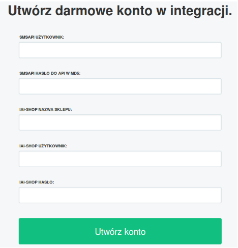 Tworzenie konta w SMSAPI z IAI-SHOP