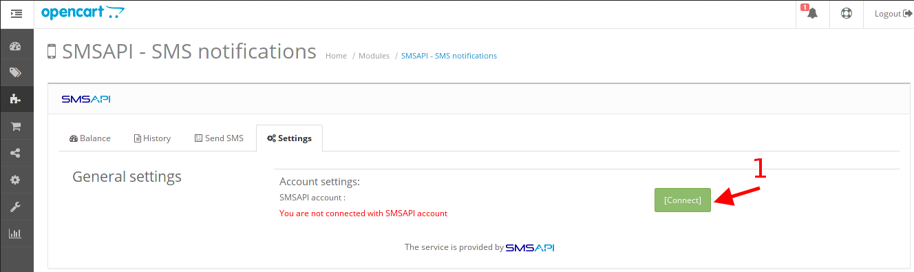 Konfiguracja modułu SMSAPI do masowej wysyłki SMS w Opencart
